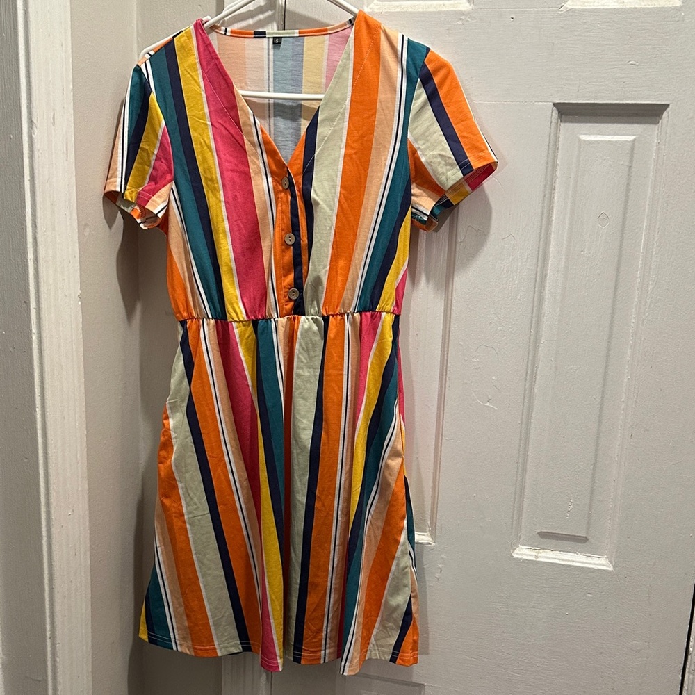 Colorful Striped Dress